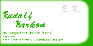 rudolf markon business card